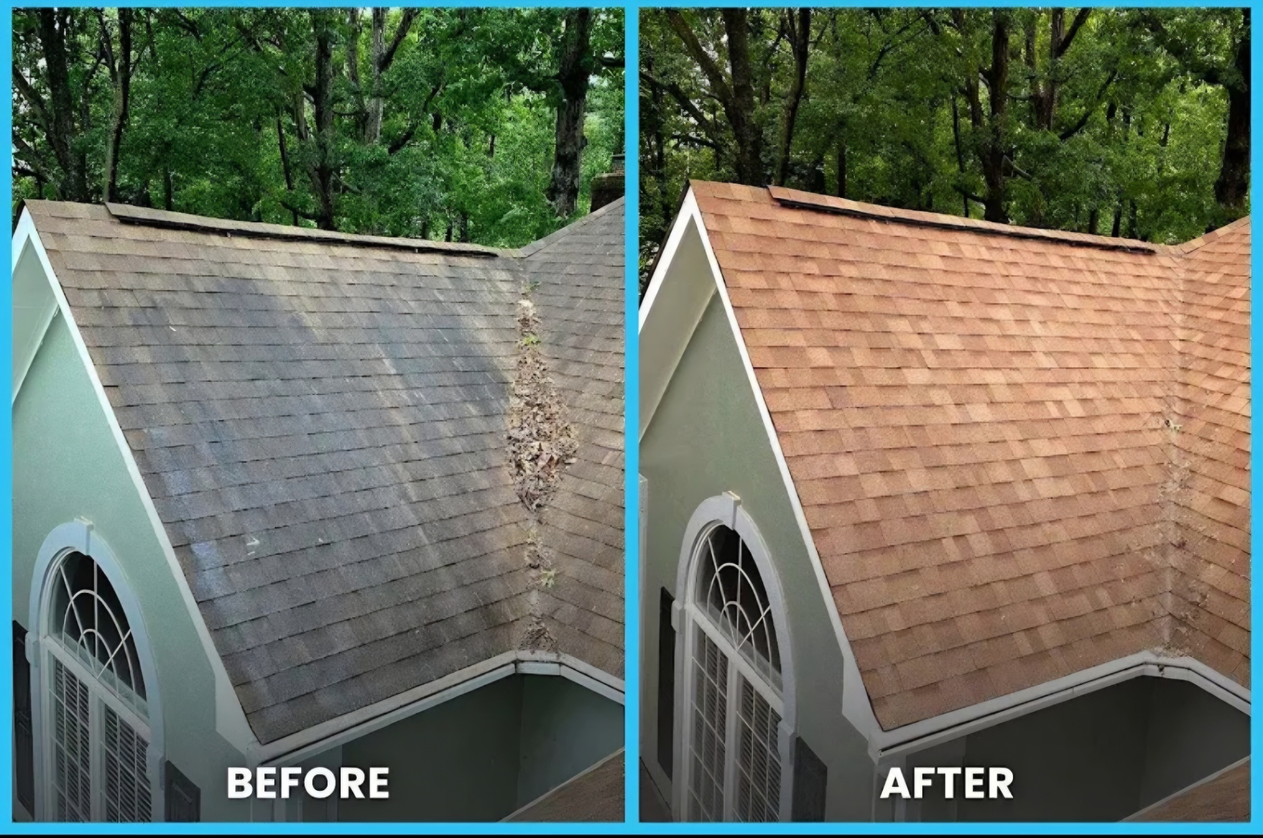 Before and after cleaning